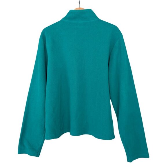 Disney Store Tinkerbell Fleece Pullover Sweater Zip Green Embroidered Womens L - Picture 2 of 7